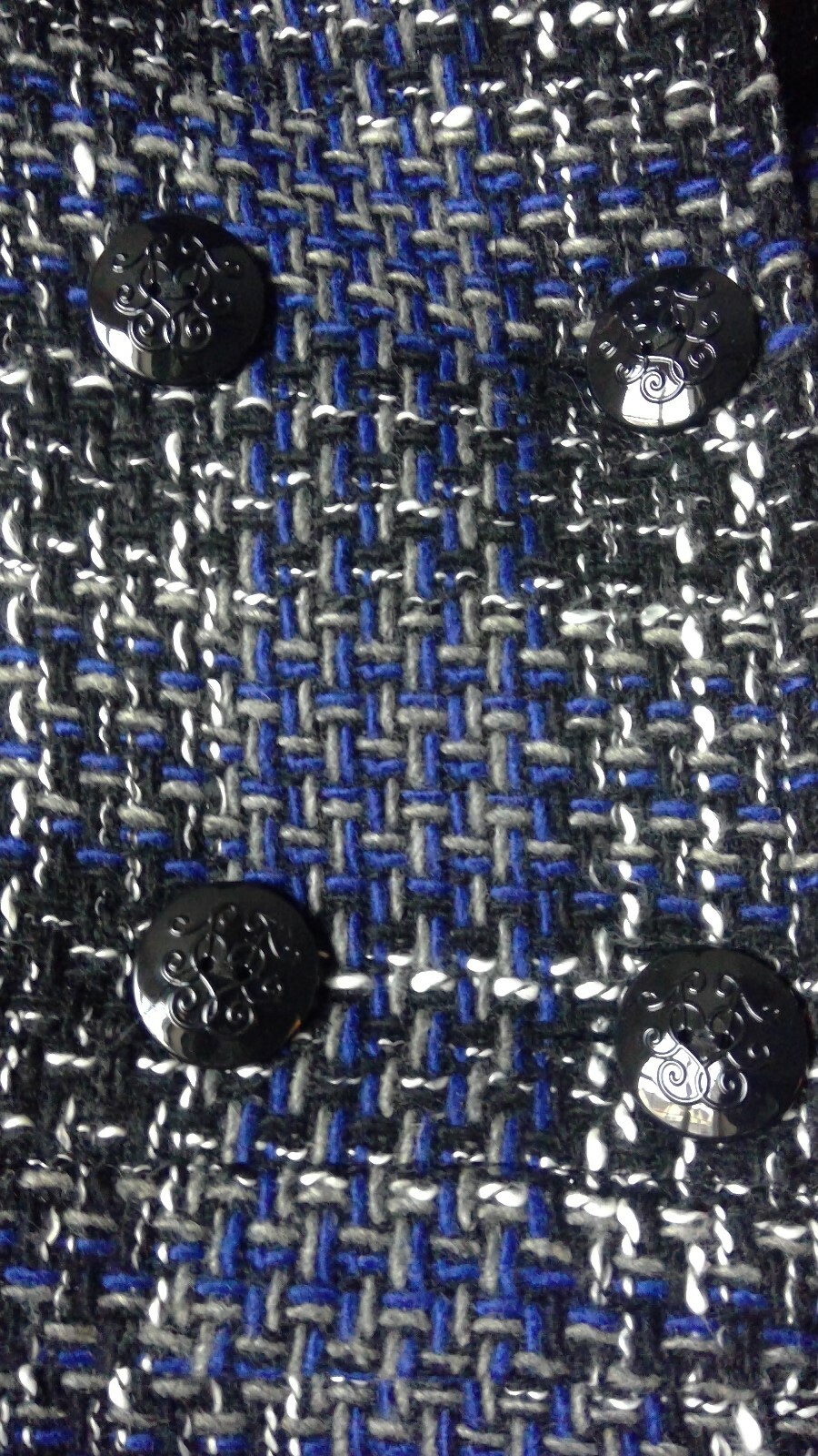 Jessica Simpson Blue Plaid Children Winter/Fall Coat Size 8