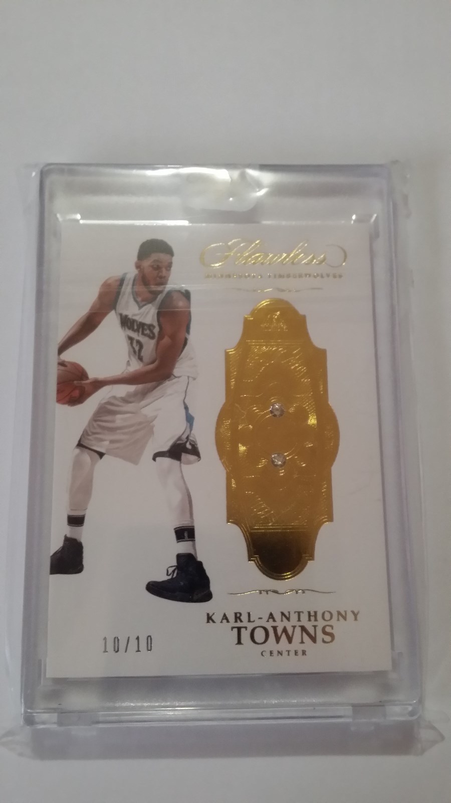 2016-17 Panini Flawless Karl-Anthony Towns 10/10 Double Diamond Timberwolves #58