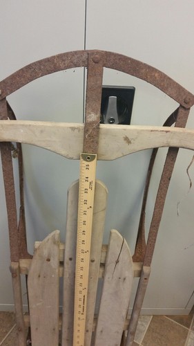 VTG Maine Wood Sled metal wall winter cabin decor weathered craft Pinterest Xmas