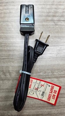 Vintage Power Electric Cord Cable 2 hole Plug 5A-250V 10A-125V Appliance T35