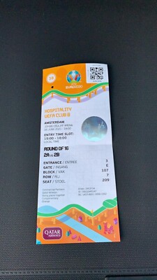 Ticket EURO 2020 USED UEFA Wales Denmark Hospitality Sammler VIP UEFA Club