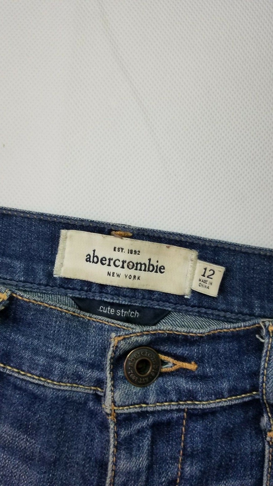 Abercrombie Kids Girls Denim Jean Shorts Stretch Size 12