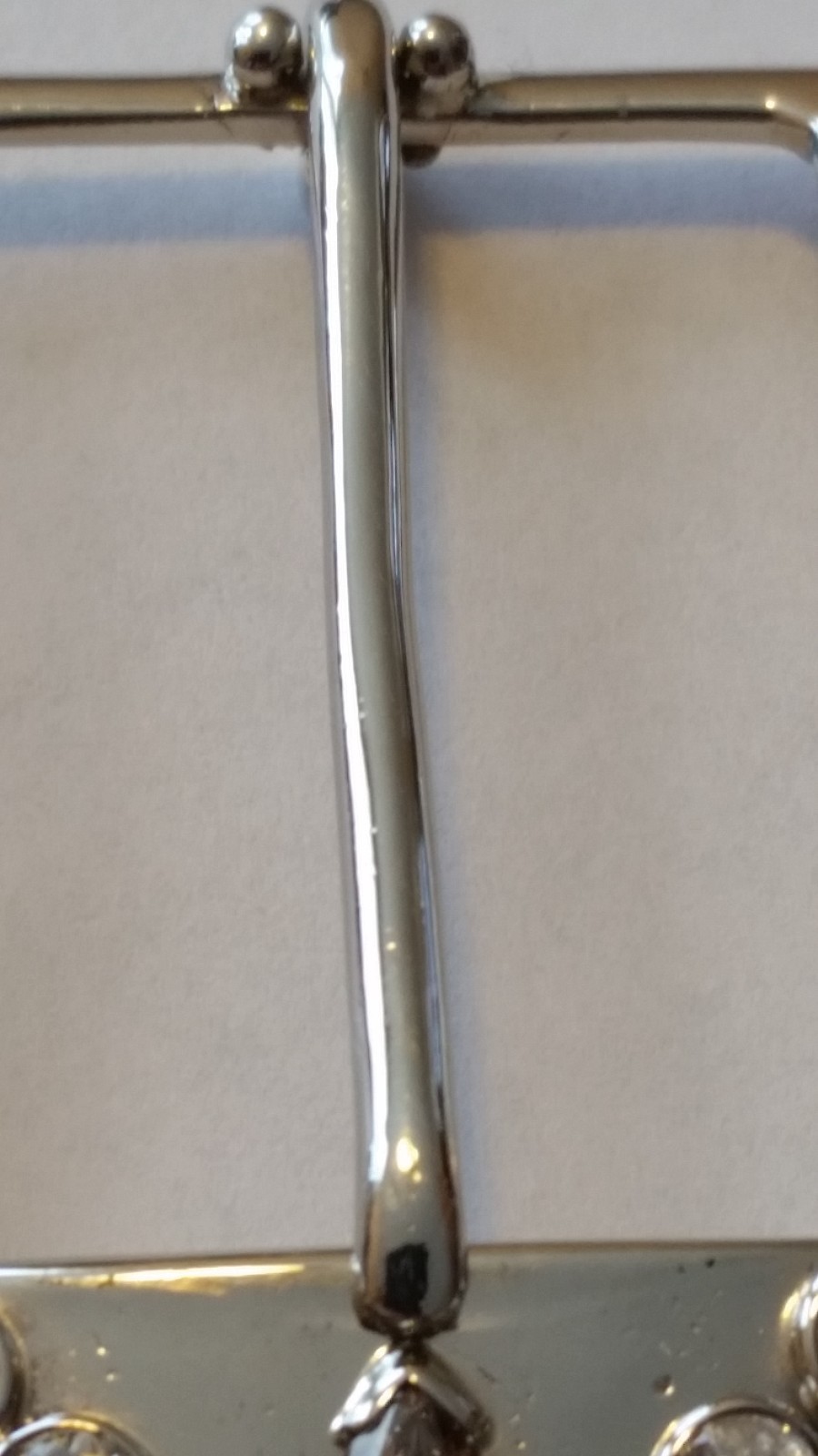 14 K White Gold Belt Buckle Cognac Diamond