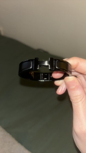 Hermès Clic HH So Black Bracelet - Men's T5 Size - excellent Hermès Clic HH So Black Bracelet - Men's T5 Size - excellent