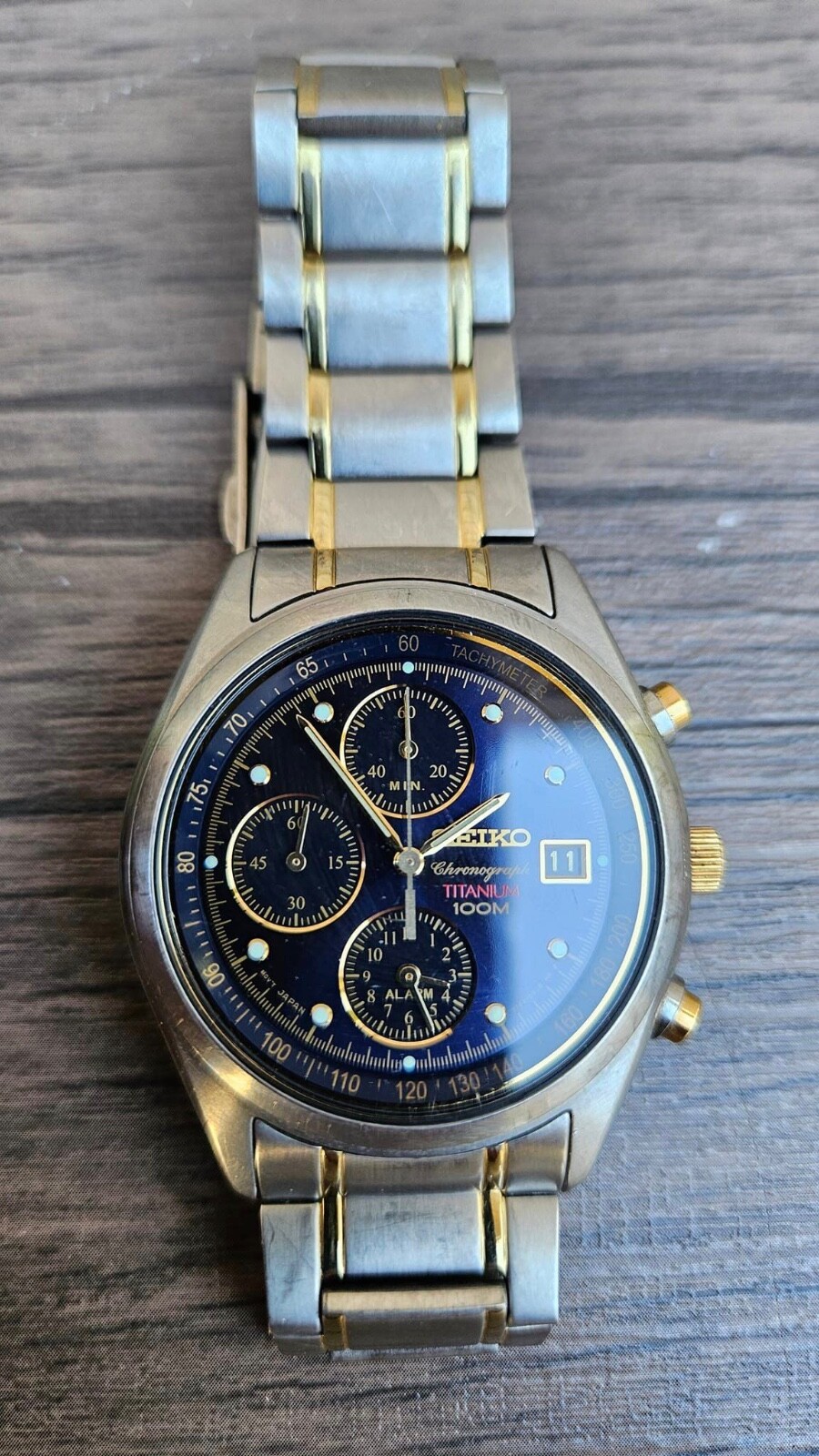 A29 希少 稼動品　SEIKO chronograph TITANIUM SEIKO chronograph titanium 200M rare military style 7T62