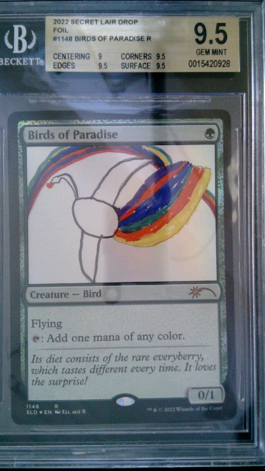 Birds of Paradise Secret Lair Foil Edition MTG PSA 9 BGS 9.5