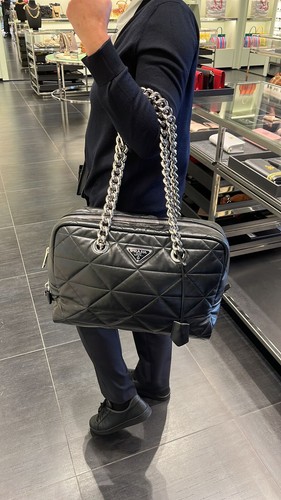 Prada Black Quilted Leather Shopper bag -New With Tags- RRP