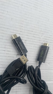 UVOOI DisplayPort to HDMI Male to Male Cables Black  Lot Of 2