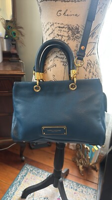 MARC JACOBS Leather Top Handle Bag in French Blue EUC