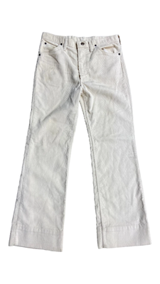 VTG White Wrangler Corduroy Flare Pants Sz 32x30