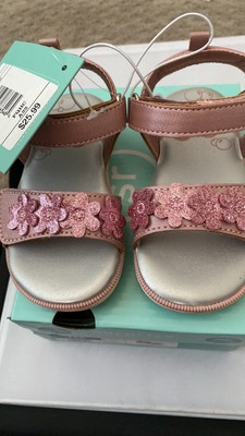 Surprize by Stride Rite Toddler Girls Pink Clarice Double Adjust Sandals Size 9