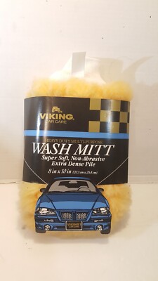Vtg 1998 Viking Car Care Wash Mitt Heavy Duty Multi-Purpose 8''x10''  NOS