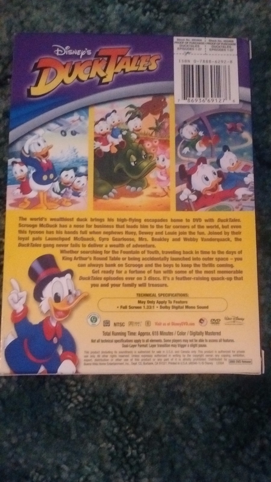 DuckTales Volume 1 empty DVD cases, no Discs included