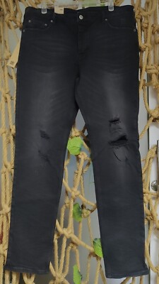 NEW KSUBI CHITCH FURY SKINNY LEG MEN'S JEAN BLACK SIZE 38 X 32 US FREE SHIPPING