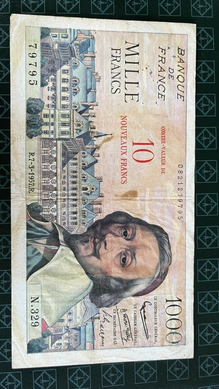 Billet 10 Nf Richelieu 7-3-1957