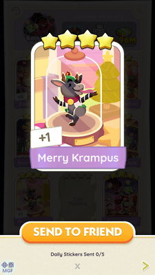 Merry Krampus - Monopoly_Go Stickers - 4      - Set 10   FAST DELIVERY  