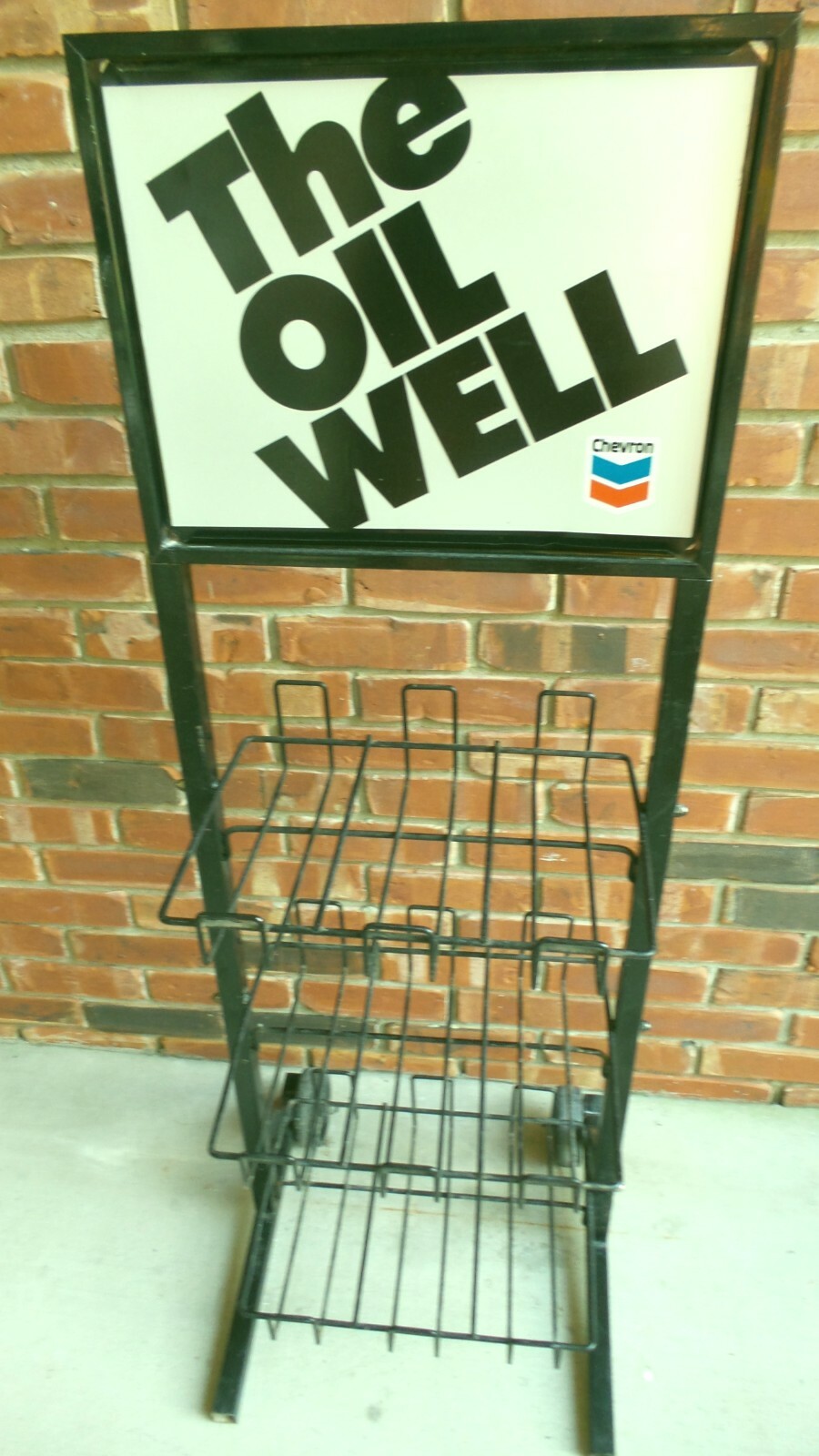 Well Motor Oil Can Display Rack Good Condition!