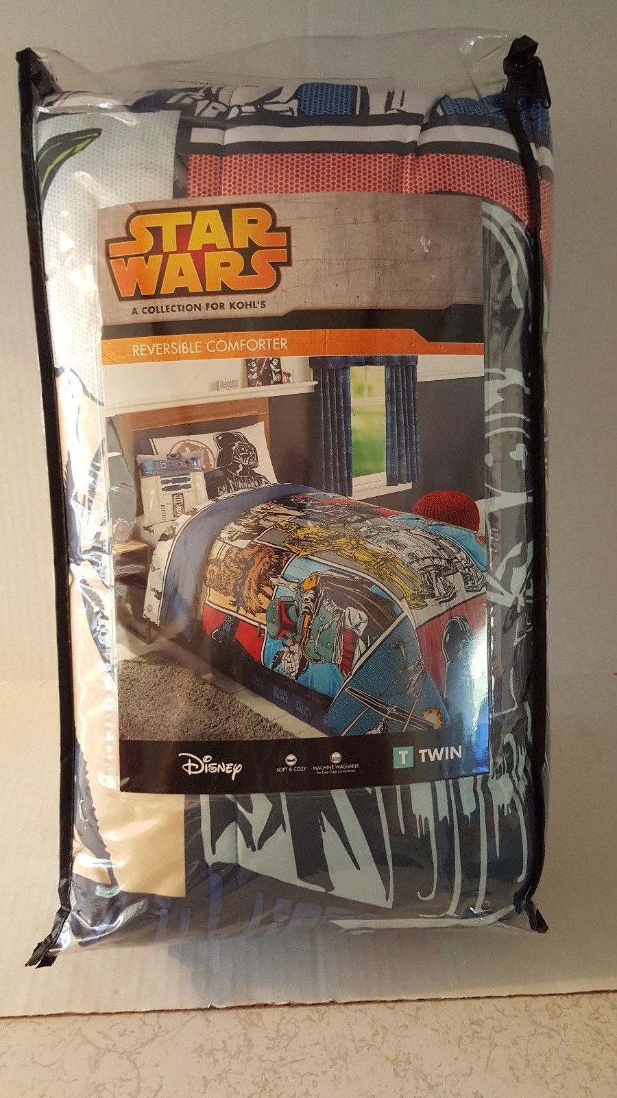 STAR WARS TWIN BED SIZE COMFORTER REVERSIBLE POLYESTER 61