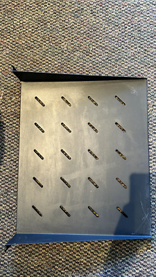 19'' 2U Universal Vented Rack Mount Cantilever Shelf (Black)