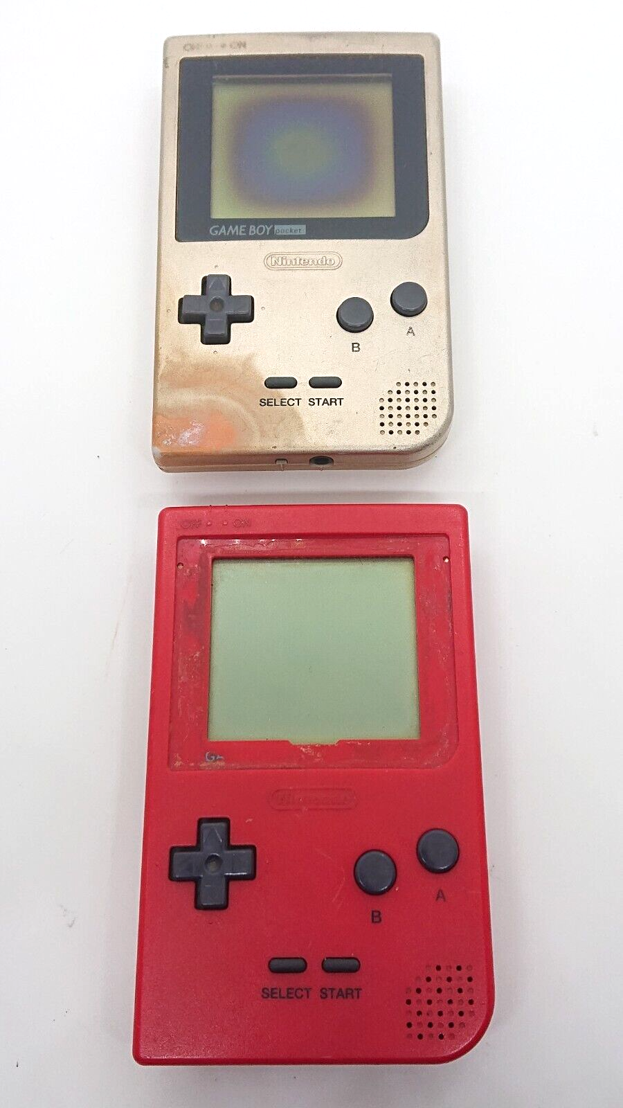 Nintendo Gameboy Pocket Red Gold MGB-001 JUNK lot SET