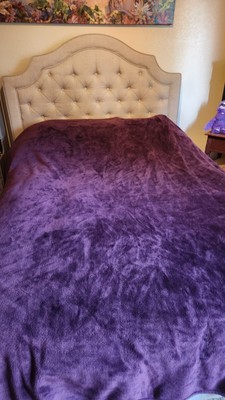 Threshold MicroPlush Blanket Throw 92 x 90 Royal Purple