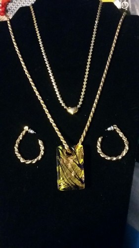 Fashion Women Gold-tone Jewelry Sets Necklace Earring Set