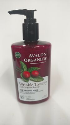 Avalon Organics Wrinkle Therapy CoQ10 & Rosehip Cleansing Milk, 8.5 fl oz