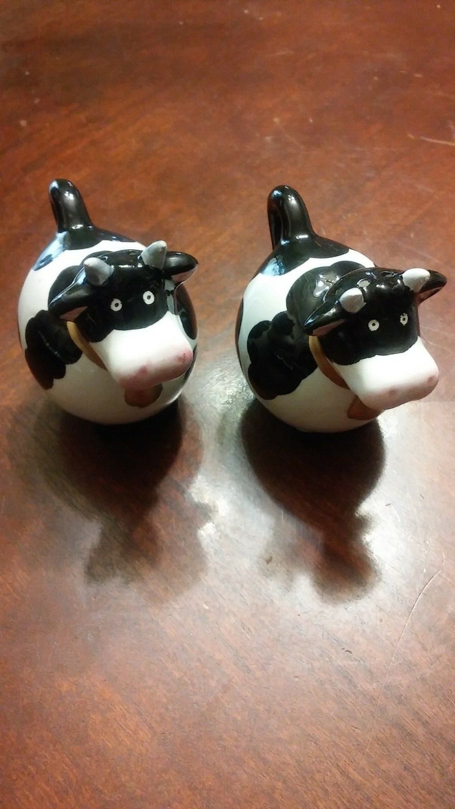Black and White Cow Salt & Pepper Shakers
