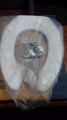 NEW Bemis White Commercial Heavy Seat Toilet Elongated Front Plastic Open 1955C