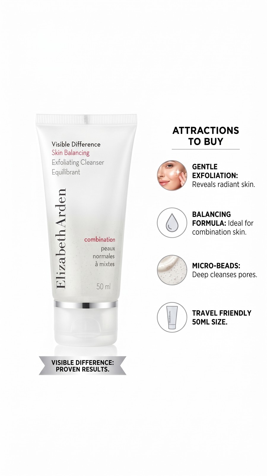 HEALTH Exfoliating Cleanser Skin Balancing Skin Exfoliating Health Wash 50ml