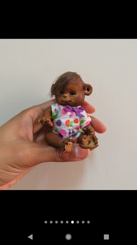 Polymer Clay Monkey (OOAK Doll)