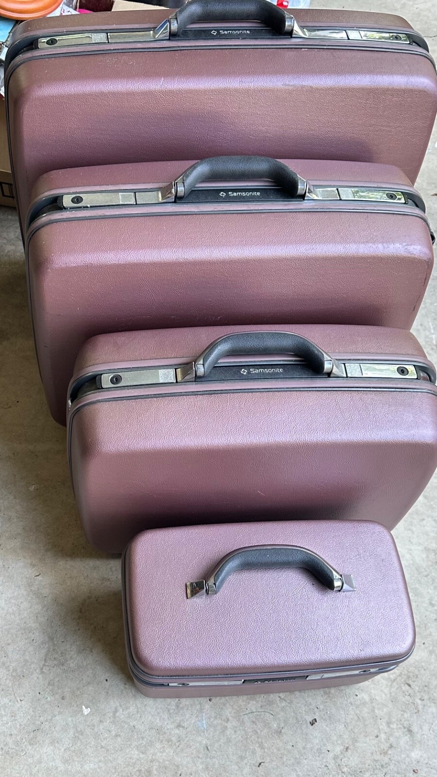 Vintage Samsonite luggage 4 piece set | eBay