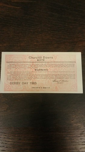 1985 - 111th Kentucky Derby Program and Ticket Original Vintage