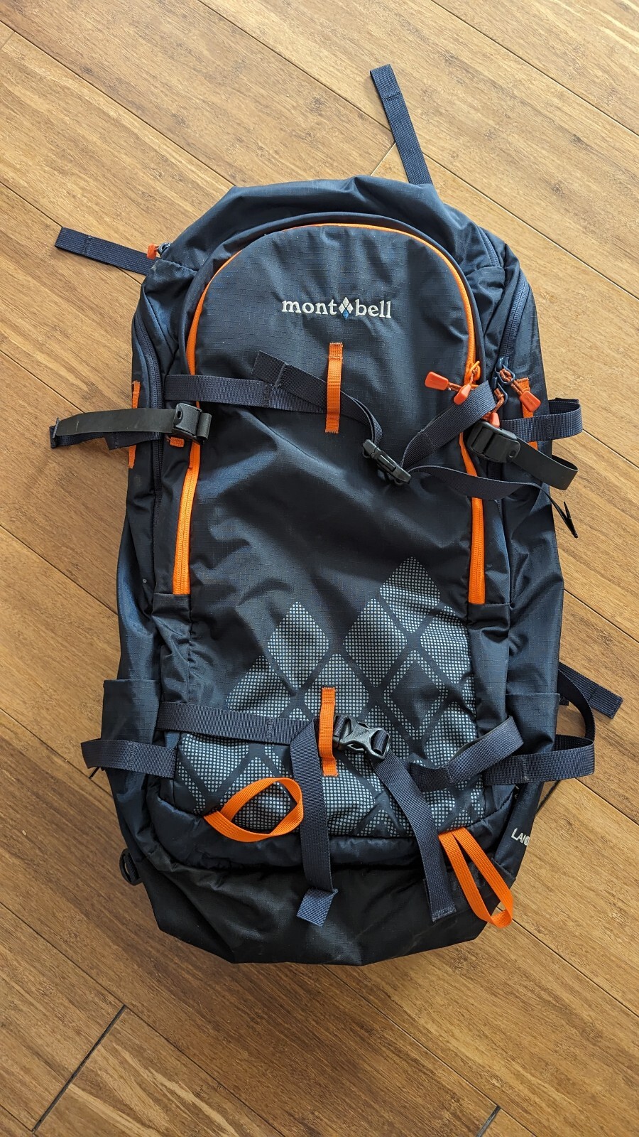 モンベル　ラウンダーパック33 mont-bell Fall Line Pack 33 Backpack Rucksack Navy Skiing