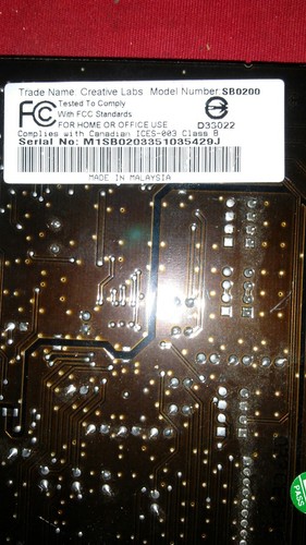 Creative Labs Sound Blaster Live! SB0200 PCI Sound Card         A1
