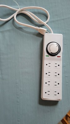 New  8-Outlet Surge Protector with 24-Hour Mechanical Timer Power Strip