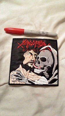 SARCOFAGO Rotting EMBROIDERED IRON-ON PATCH - MINT - Death / Thrash Metal Band