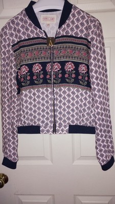 Cape Juby M Women's Lined Floral Jacket. Lightweight Boho. $80 Retail.  N W T