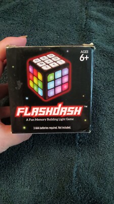 Flashdash Flashing Cube Electronic Memory Building & Brain Game 4-IN-1 STEM