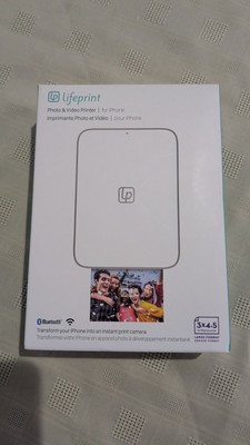 Brand New Lifeprint Portable 3'' x 4.5'' Photo Video Printer for iPhone - White