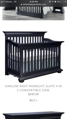 Oxford baby harlow Midnight-Slate 4-in-1 Crib