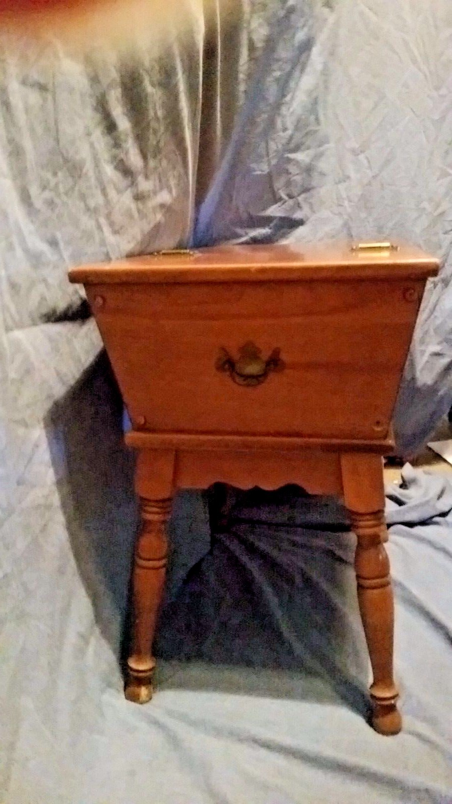 Vintage Side Table with Lid See Scans All Original