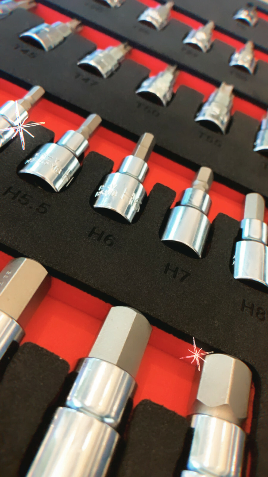 Britool Hallmark Socket Bit Set Hex Allen Torx Estrella 3/8 unidad en