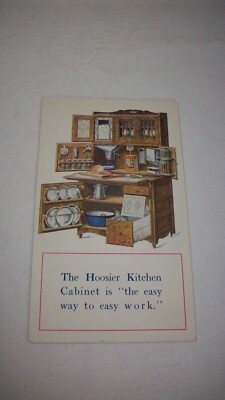 THE HOOSIER KITCHEN CABINET ADVERTISING CARD 1909 UNIVERSITY OF CALIFORNIA DEMO