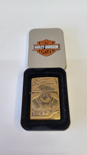 Zippo Lighter Harley Davidson Motor Flag Surprise solid