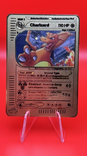 Pokemon METAL card for display/gift Crystal Charizard