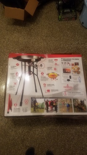 FireDisc Grill 36in Propane Grill Red 40000 BTU