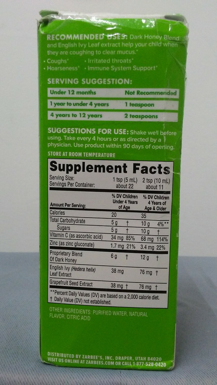 LOT 3 ZARBEE'S NATURAL KIDS NIGHTTIME COUGH SYRUP & COUGH SYRUP + MUCUS EXP 9/20