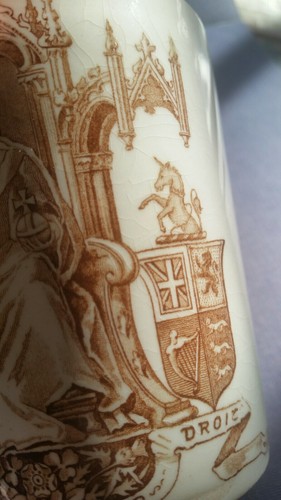 Maxwelltown Scotland Doulton Burslem Beaker Diamond Jubilee Queen Victoria 1897