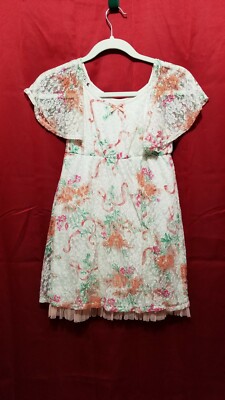 Girl's  D Signed Disney Short Sleeve Floral print Dress Size 10-12